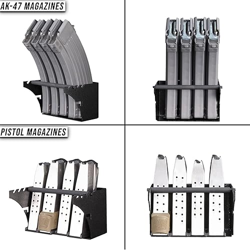 Miniatura 3 de Hold Up Displays Soporte universal para almacenamiento de revistas de armas para todos los calibres AR10, AR15, AK47, SKS, M4, pistolas de todos los