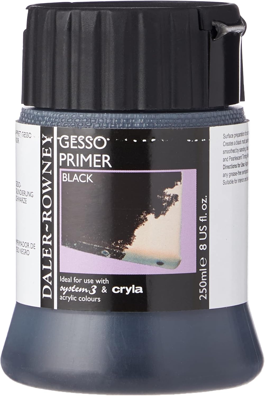 Daler Rowney Acrylic Medium Gesso Primer 250ml Black