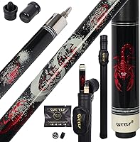 Vista 11 de Taco de billar, palos de billar con estuche rígido, eje de baja desviación, palos profesionales de billar de 19.5 a 21 onzas