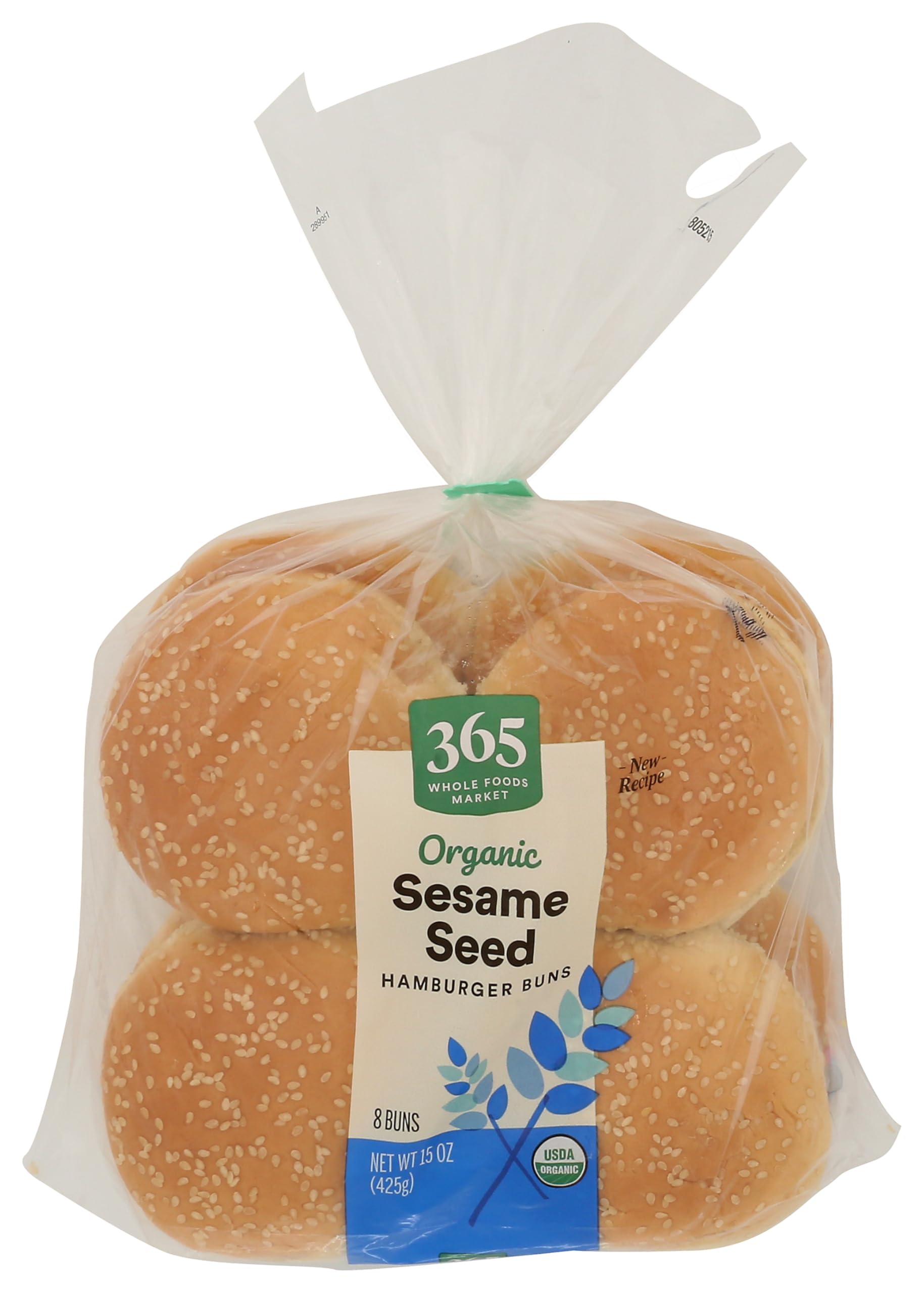 365 by Whole Foods Market Organic Sesame Hamburger Buns, 15 OZ