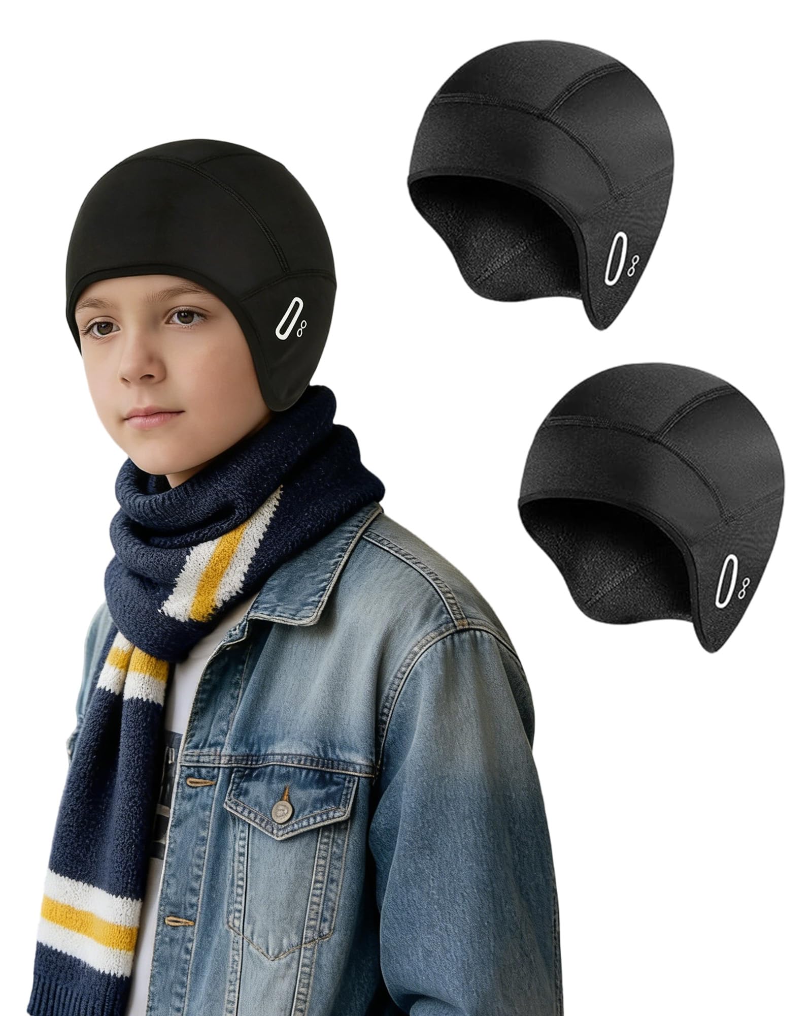 Warm Winter Cycling Hat for Children, Outdoor Sports Hat, Helmet Lining for Teenagers, Windproof and Warm Sports Cap, Running Hat, Cycling Hat, Winter Hat