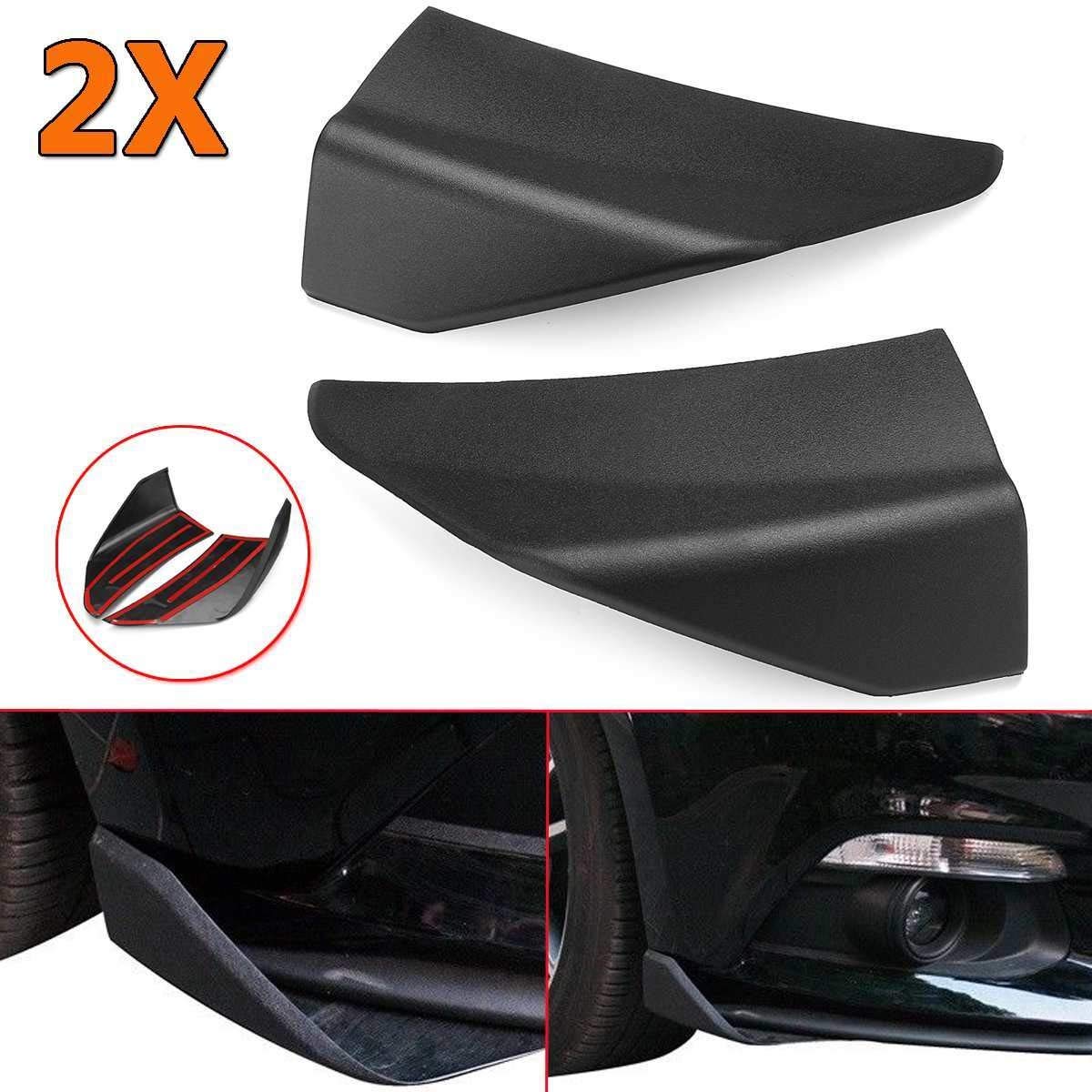 ABS ABS przedni zderzak samochodowy Splitter Lip podbródek Spoiler dyfuzor Winglets Protector, dla Forda, dla Mustanga, 2015-2017