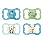 MAM Air Day & Night Baby Pacifier, for Sensitive Skin, Glows in The Dark, 16+ Months, Baby Boy, 4 Count