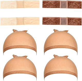 8 Pcs Lace Headbands For Women, Wig Grip Band and Skin Tone Hair Net | Non Slip Lightweight And Comfortable, For Cosplay Daily Wear Sports Yoga And Lace Frontal Application