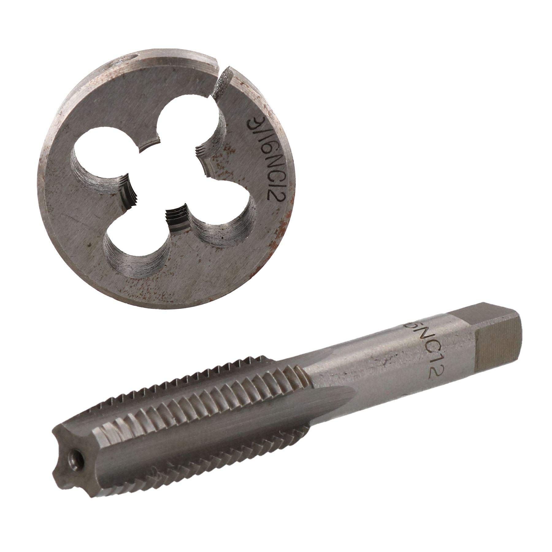 9/16" x 12 UNC Tap & Die Tungsten Steel Taper and 38mm Split Die