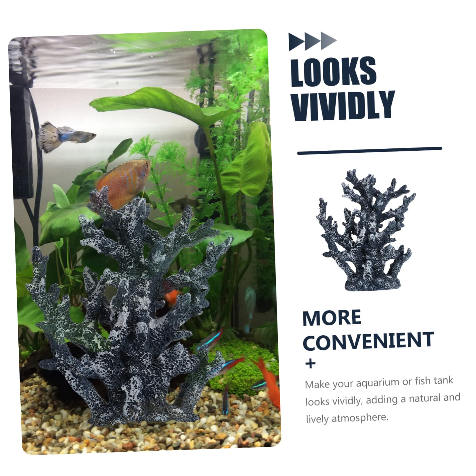 PRETYZOOM Korallenornament aus Kunstharz für Aquarium und Fischtank Blaue Aquarium Landschaftsdekoration als Schrank und Desktop Dekoration