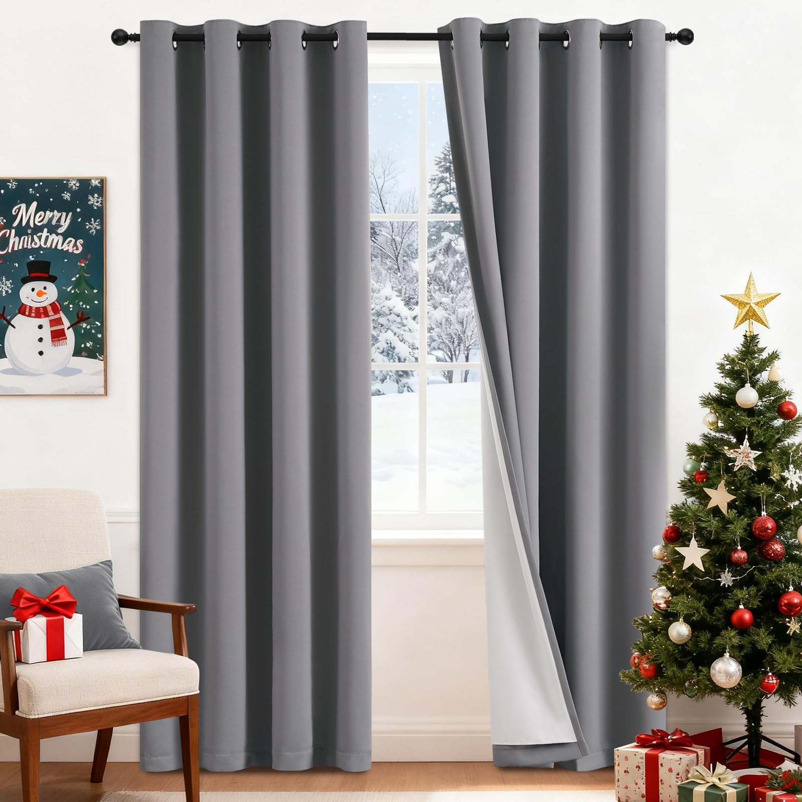 chrisdowa grommet blackout curtains