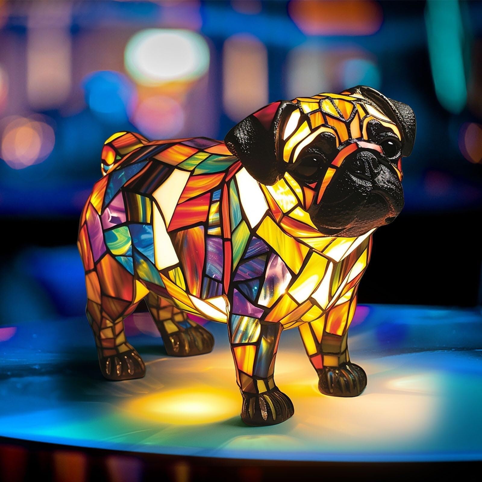 Amazon.co.jp: 猫ランプステンドグラス、犬ランプ、動物シリーズアート