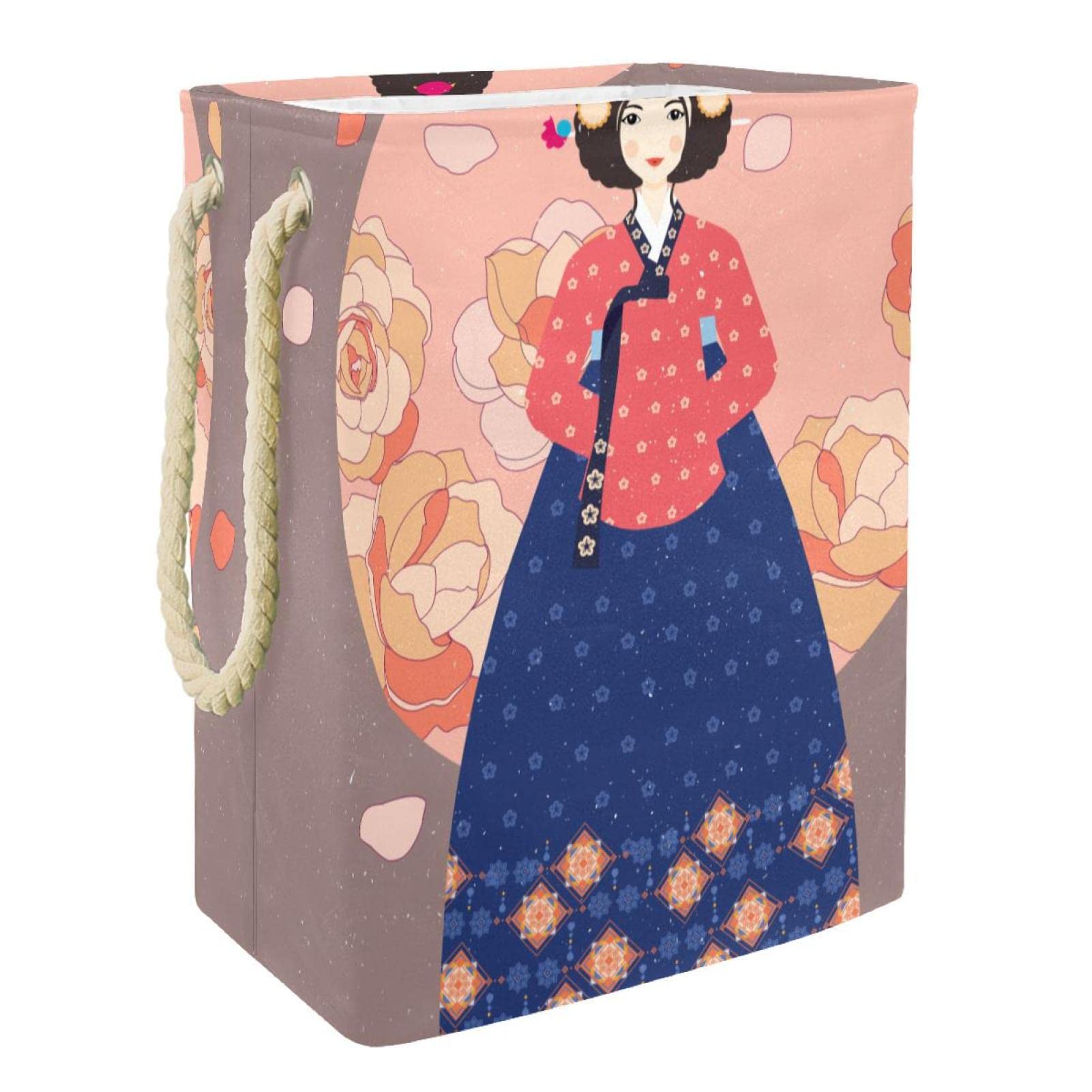 Panier à linge imperméable Hanbok avec double poignée ultra résistante