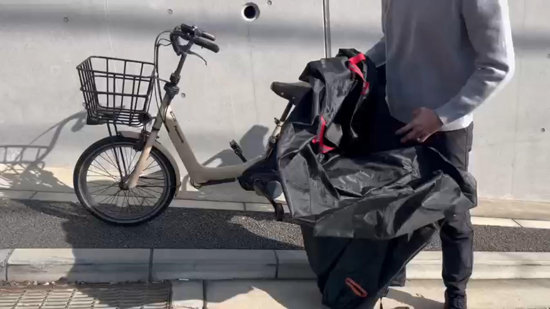 Amazon.co.jp: 自転車カバー 厚手 防水 子供乗せ対応 500Dオックス