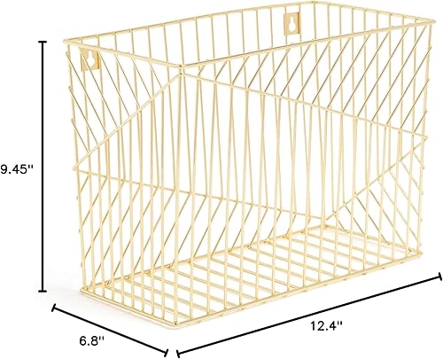 Miniatura 7 de U Brands Organizador de archivos colgante de metal, tamaño carta, accesorio de escritorio, colección Vena, dorado