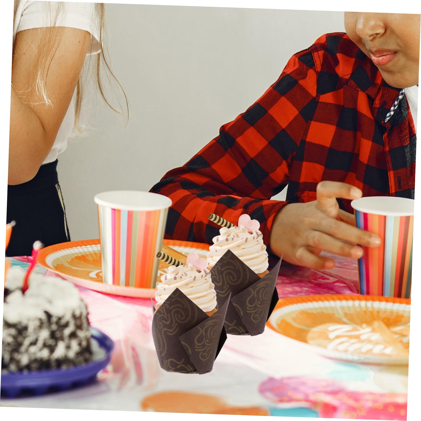 SOLUSTRE 2 Sätze Muffinförmchen Tulip Cupcake Liner Backpapier Ölbeständige Papierbecher Für Hochzeiten Partys Und Feierlichkeiten Dekorative Backzubehör Für Cupcakes Und 250 Stück * 2