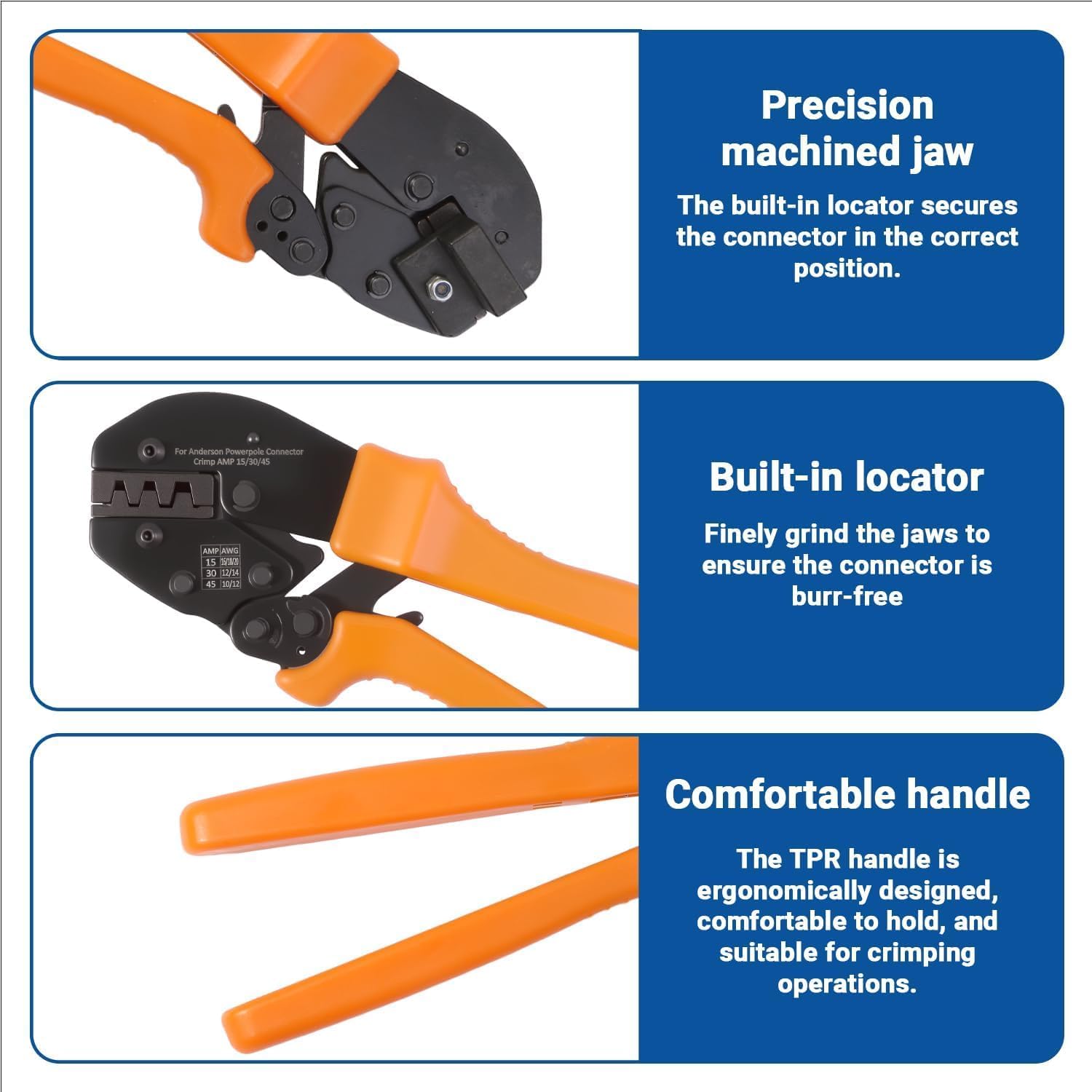 Set di 110 connettori Powerpol con pinza crimpatrice a cricchetto, connettore 15 A, 30 A, 45 A, connettore di contatto AWG10-20, rosso e nero, connettore per batteria