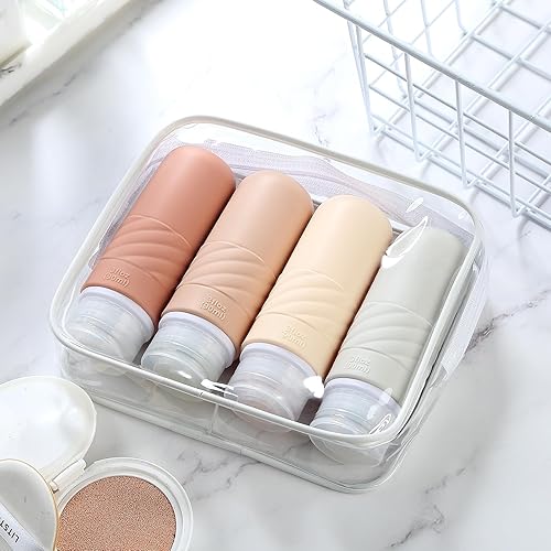 Miniatura 9 de Gemice Botellas de viaje para artículos de tocador, botellas de viaje portátiles de 3 onzas aprobadas por la Tsa, sin BPA, a prueba de fugas,