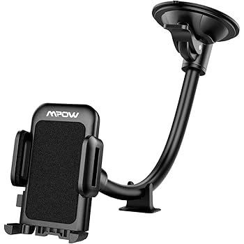 Car Phone Holder , Mpow Windscreen Car Mount Grip Flex Universal Long Arm Windshield Car Cradle with Extra Dashboard Base for iPhone11 ProMax/11Pro/11/Xs Max/Xs/Xr/X/8/7, Galaxy S10/S9 Note LG,etc