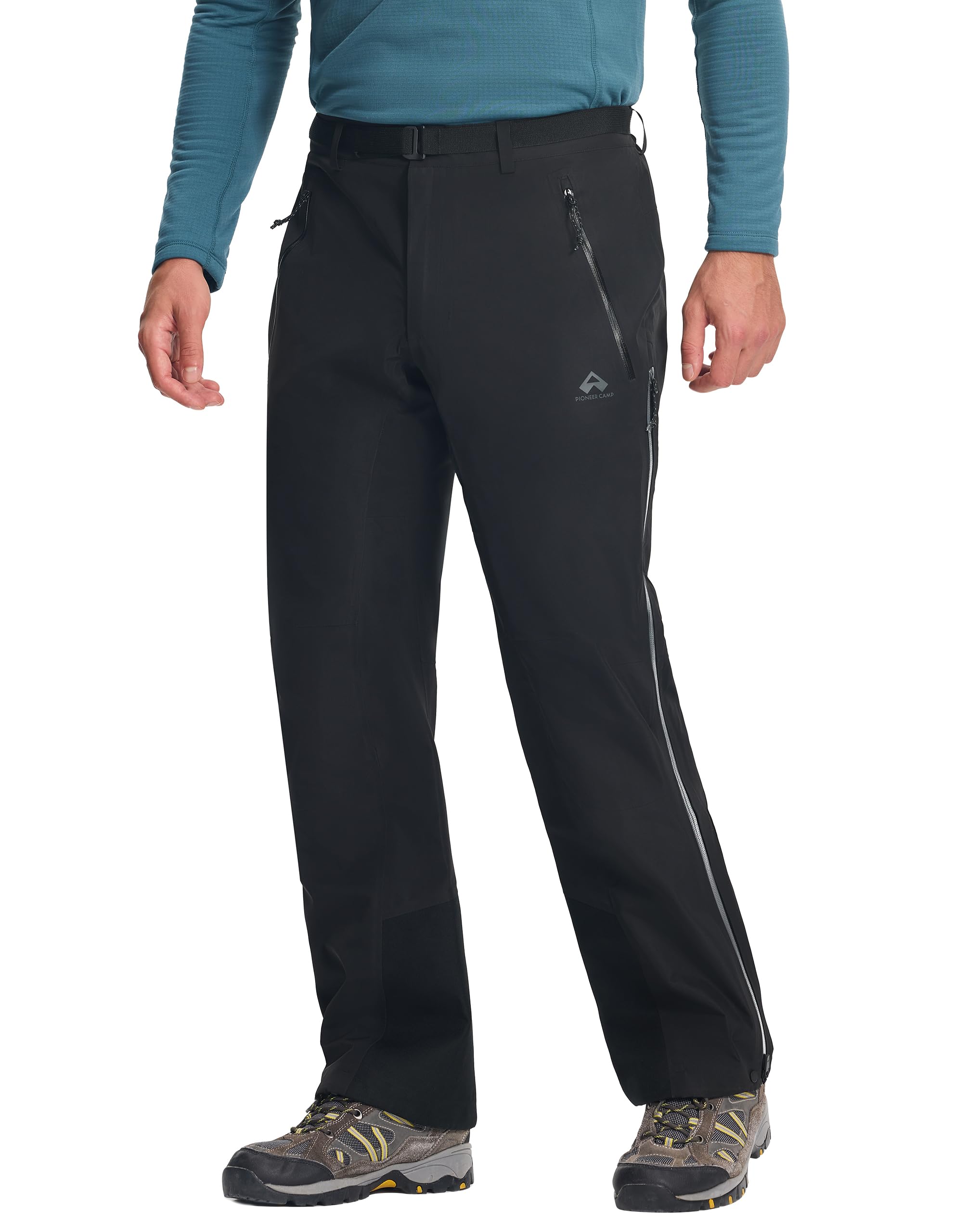 Pioneer Camp Herren Regenhose 3L Wasserdicht Atmungsaktiv Outdoorhose für Wandern Trekking Skifahren Bergsteigen