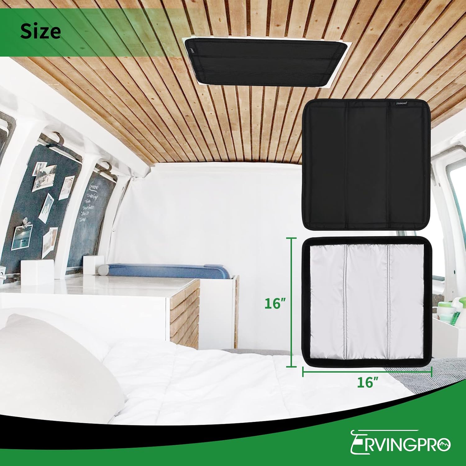 Buy RVINGPRO RV Window Shade 16x16, Foldable, DoubleSide