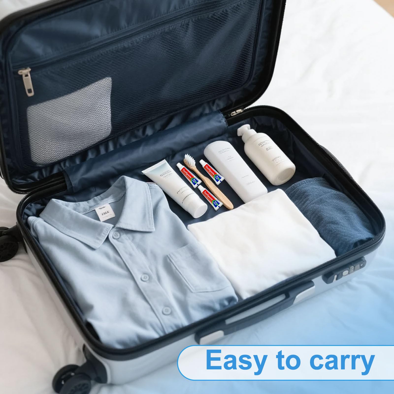 60 Mini-Zahnpastatuben für Reisen, 0,5 ml, mit Minzgeschmack, ideal für Reisen, Zuhause, Hotel, Gäste, Wohltätigkeitsorganisationen, Obdachlose und Camping (einmalige Verwendung).
