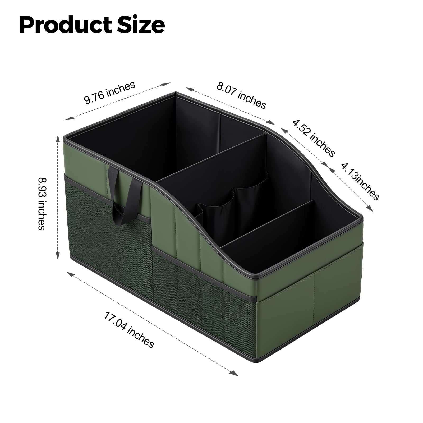 WHHMK Organizer per sedile posteriore dell'auto, in pelle robusta, con portata di 10 kg di peso, organizer per sedile anteriore, organizer da pavimento e portaoggetti utilizzato per SUV, camion