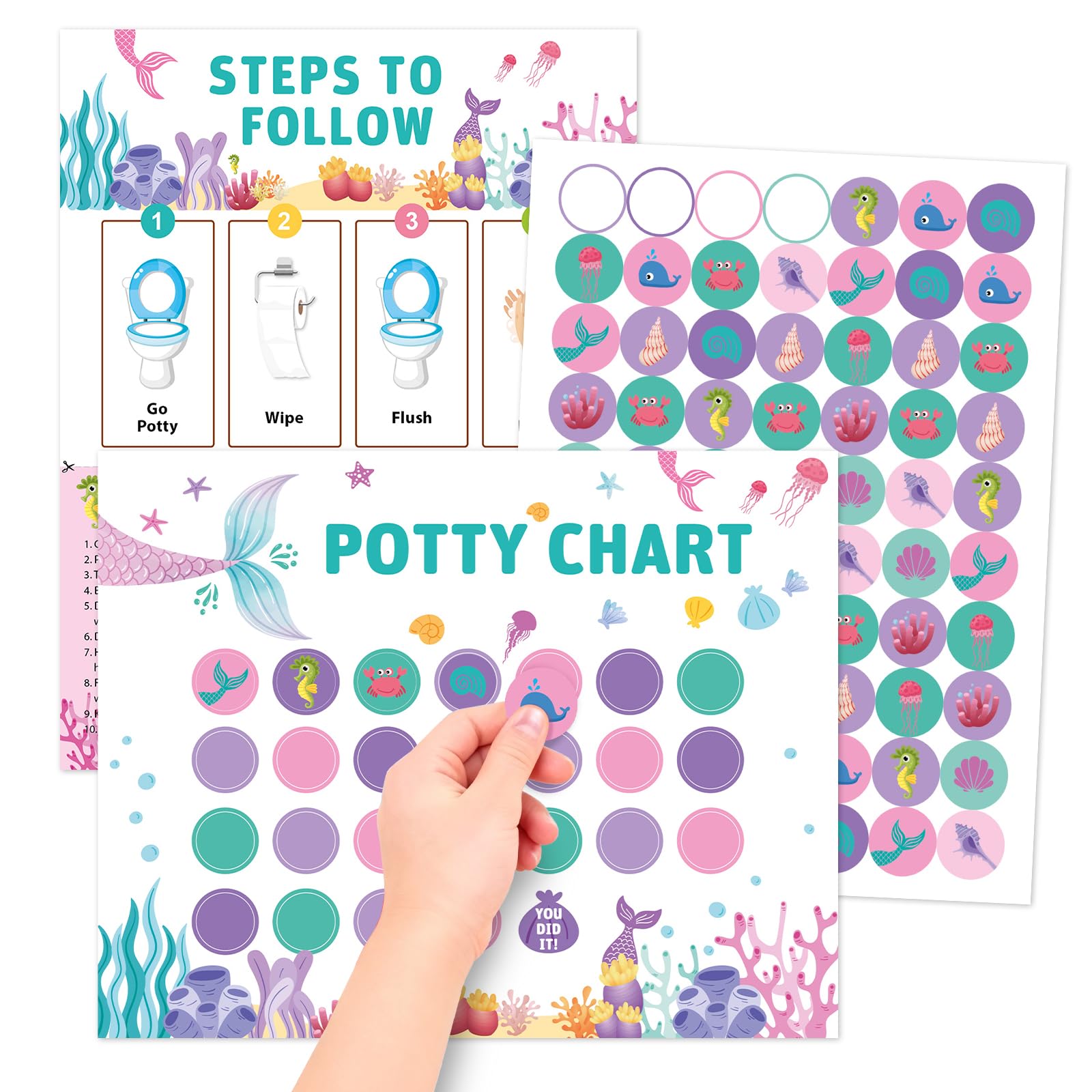 EUUBIRD Mermaid Potty Training Chart - potties | Mubboo