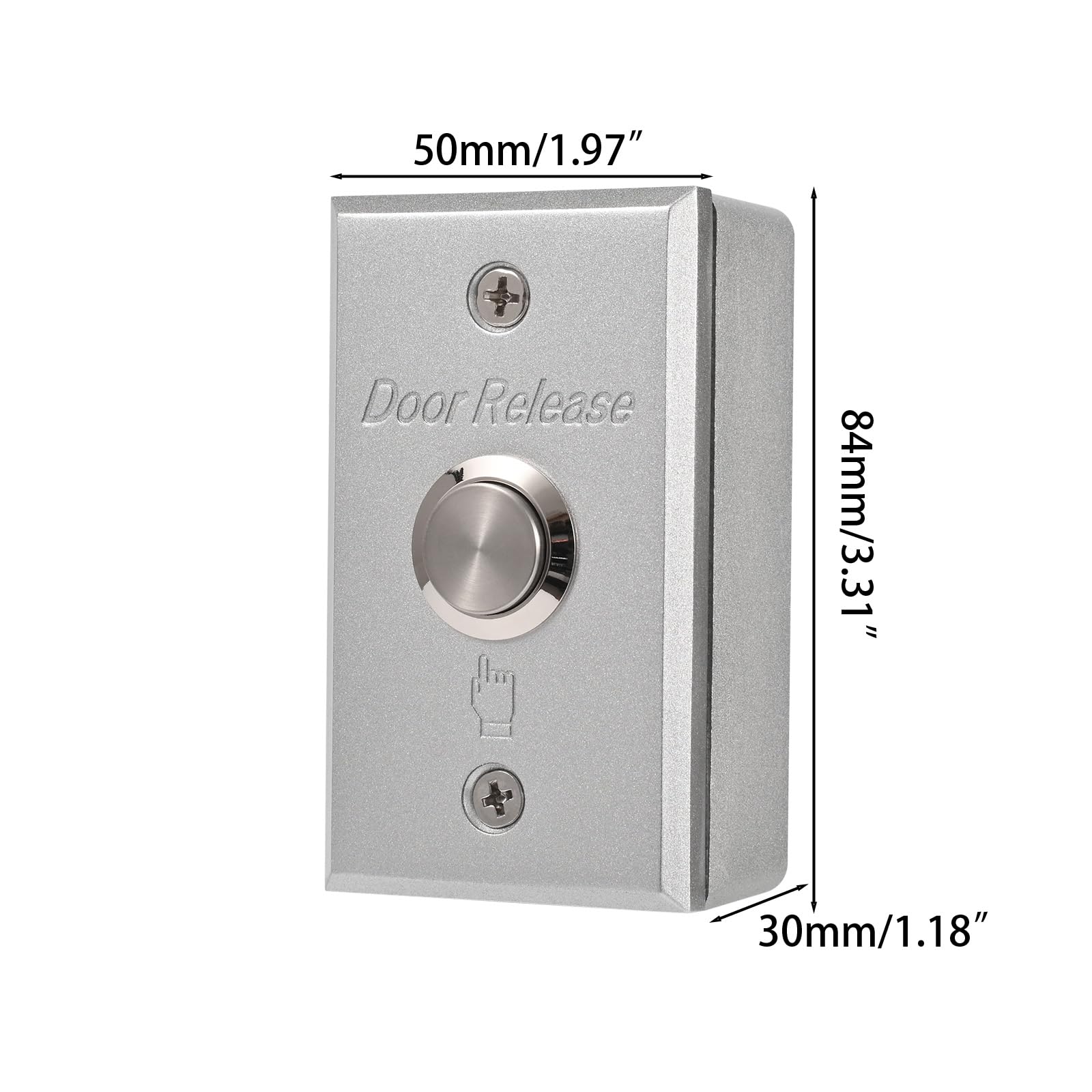 Bouton poussoir de sortie en alliage d'aluminium de 8 mm avec boîte - Interrupteur mécanique NO/NC pour systèmes de contrôle d'accès