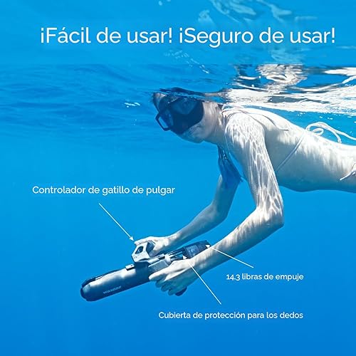 Miniatura 5 de Waydoo Subnado - Patinete subacuático, scooter de mar con control de pulgar para tabla de remo SUP, adecuado para piscina, buceo y esnórquel