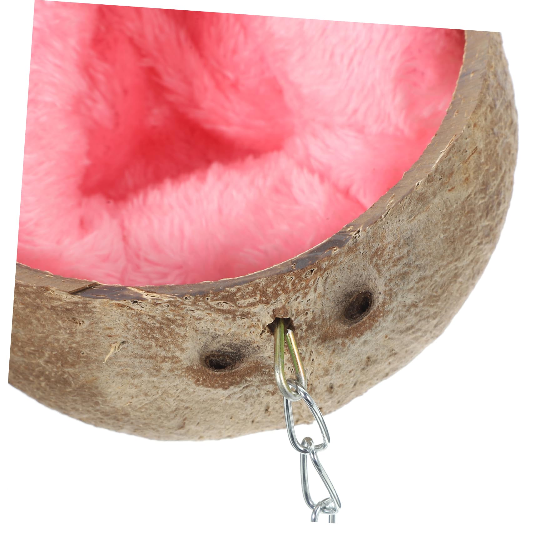 INOOMP 2stücke Coconut Shell Nest Für Hamster Meerschweinchen Und Eichhörnchen Gemütlicher Schlafplatz Natürlicher Kokosnussschale Zufällige Farben Für Kleine Haustiere