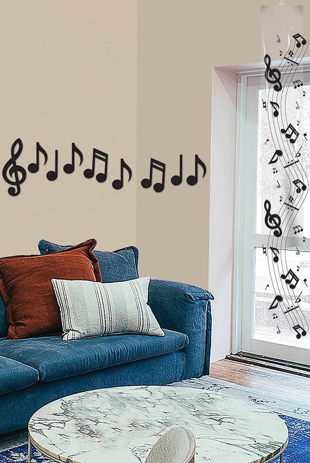 Beistle Mini Musical Notes Silhouettes (10 Pack), 5.5"-10.25", Black
