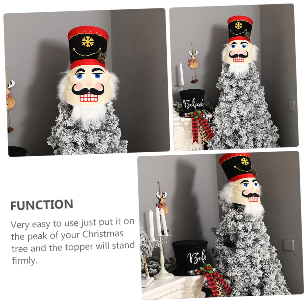 TOPBATHY 3 Pièces Décoration de la du Sapin de Noël Gonflable décoration de Sapin de noël Haut cimier Sapin de Noel Christmas Tree Topper Ornement de fête décor de Noël Le Fer