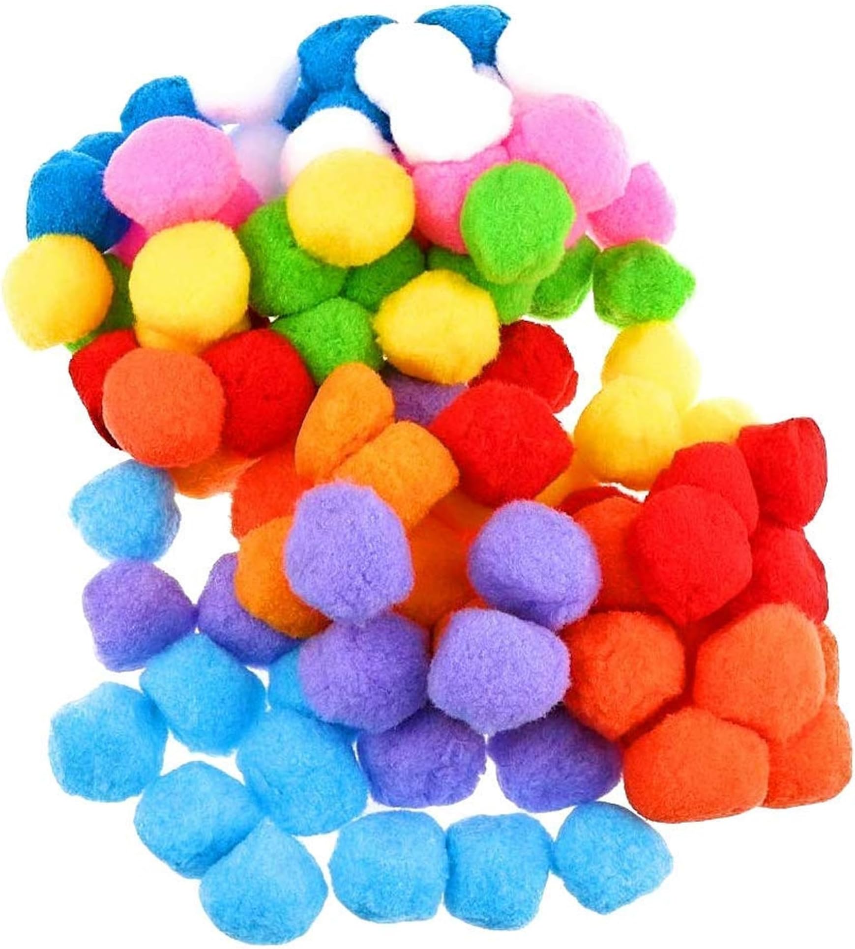 50 Pieces Mixed Color Felt Balls Pompom Ball Pom Pom for DIY Sewing Crafts Jewelry Making - Multicolor, 50 mm