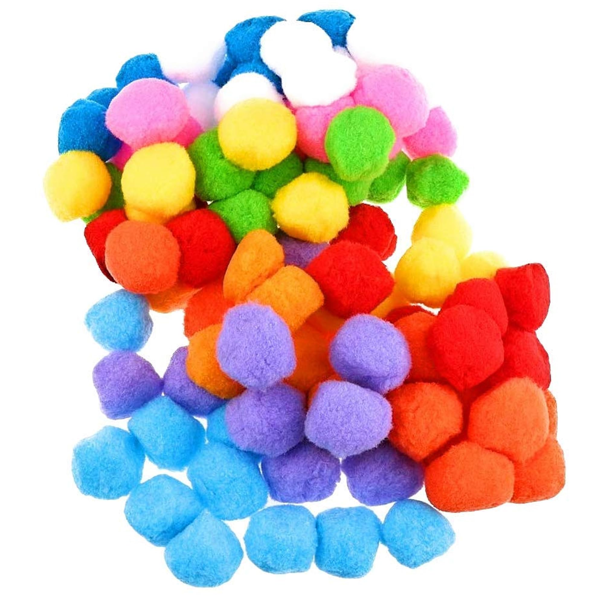 Paraspapermart 50 Pieces Mixed Color Felt Balls Pompom Ball Pom Pom for DIY Sewing Crafts Jewelry Making - Multicolor, 50 mm