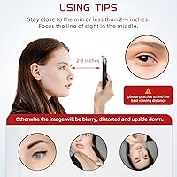 Vista 2 de 10X Magnifying Mirror with 3 Suction Cups - 6'' Stick on Makeup Mirror with 10X Magnification, Magnified Makeup Mirror Portable Handheld Cosmetic