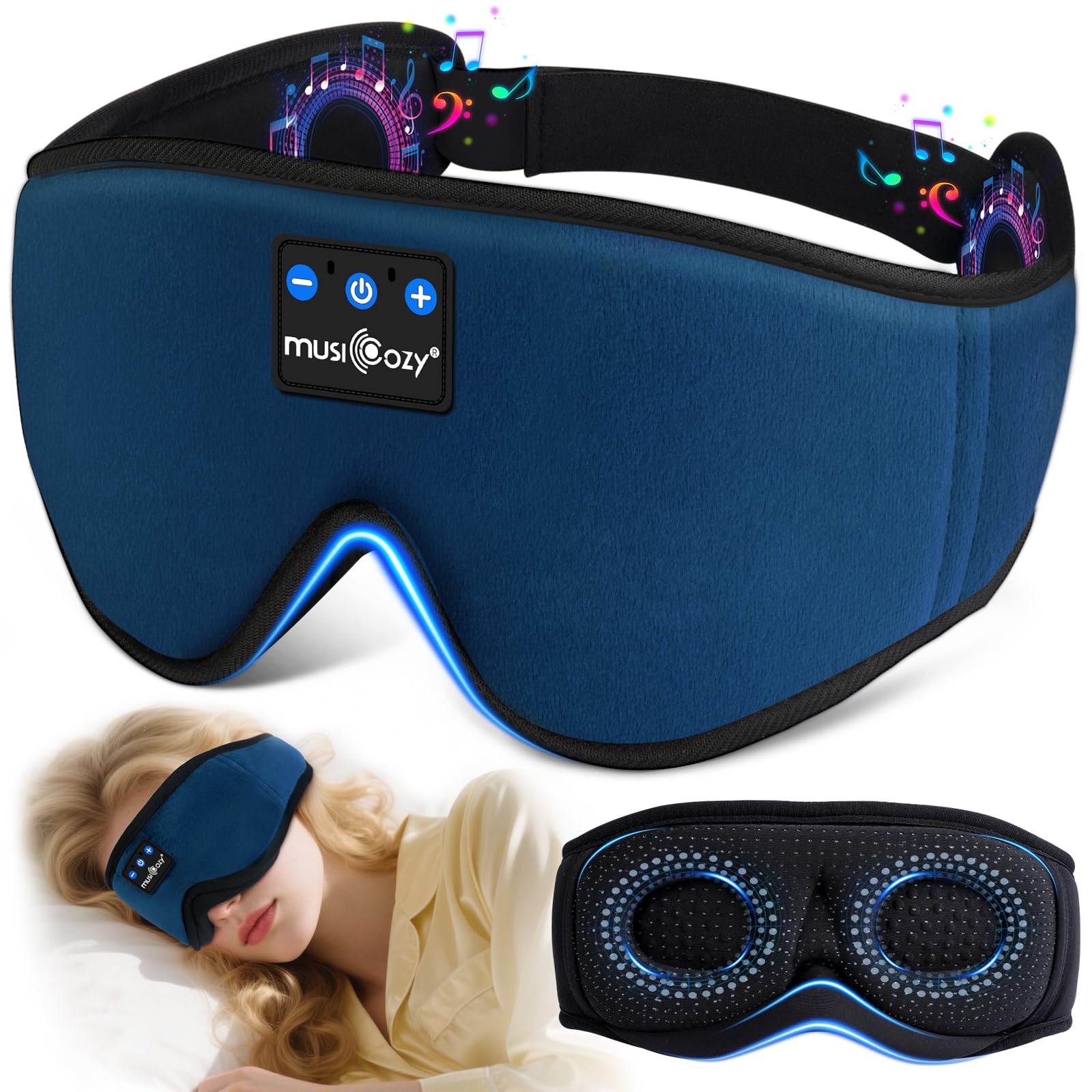 MUSICOZY Bluetooth 5.4 Sleep Headphones Sleeping Eye Mask Earbuds Headband — Amazon image 13