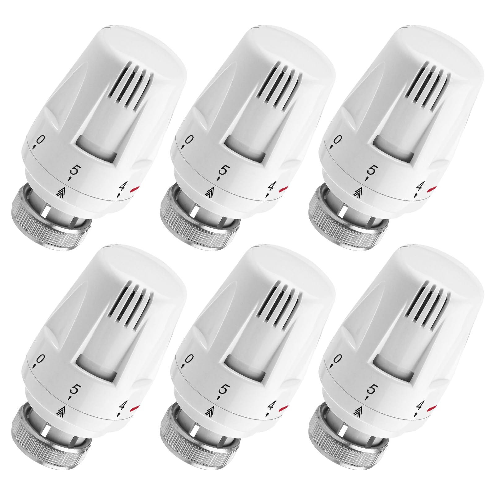 Robinet Thermostatique Radiateur Tête Thermostatique M30 X 1,5 BYZESTY 6 Pièces
