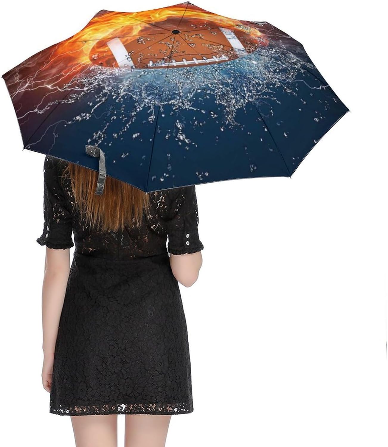 Custom Galaxy Butterfly Umbrellas Personalized Name Text Sun/Rain All Weather Auto Folding Foldable Umbrellas Customized Windproof Travel Compact Umbrella for Men Women Kid