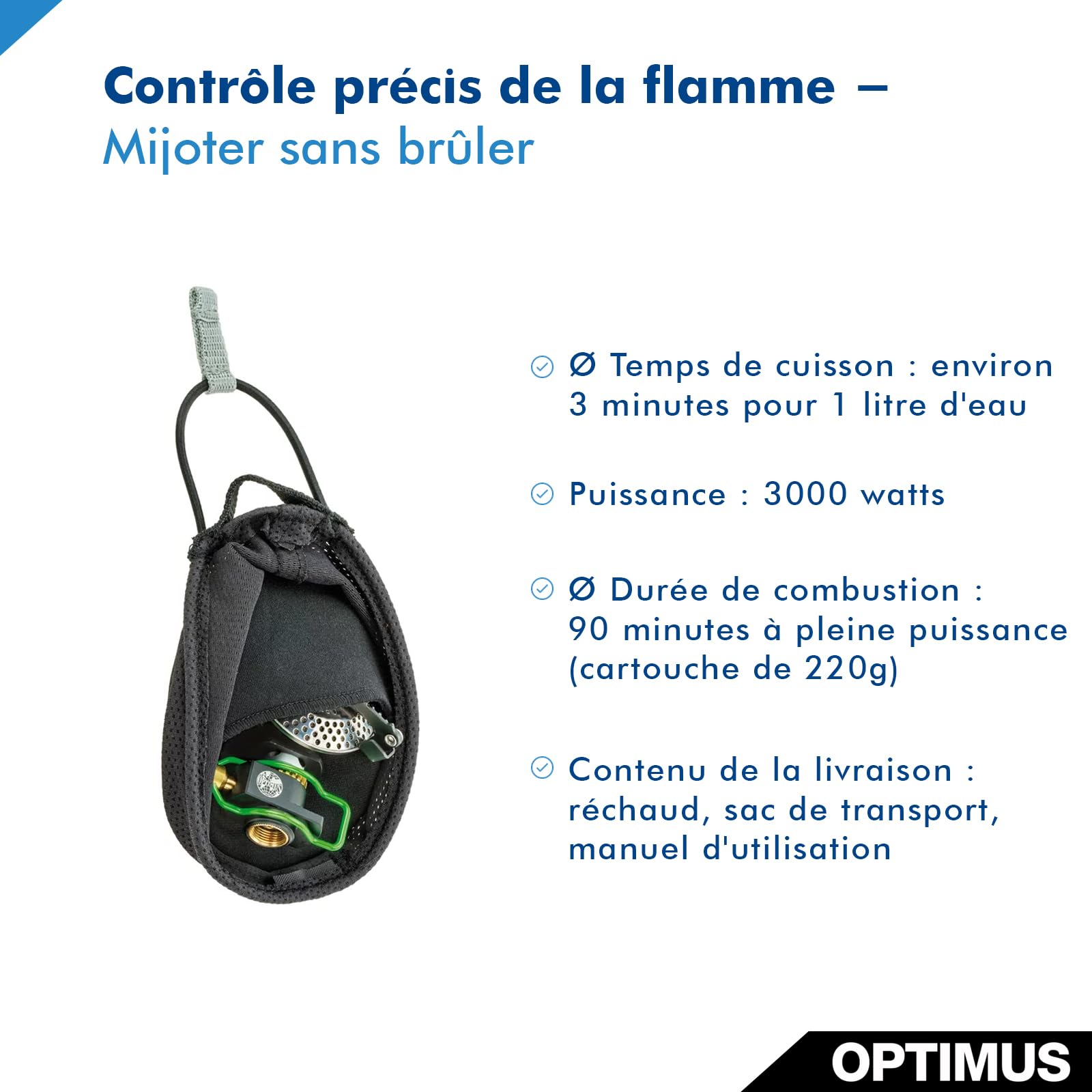 Optimus Crux Cuisinière, Taille unique, Gris