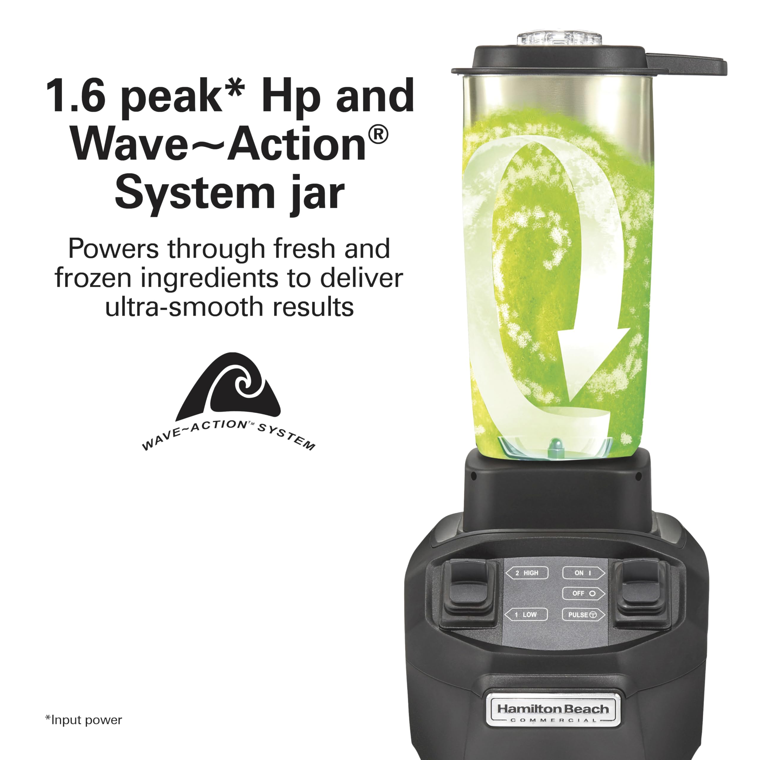 Hamilton Beach Commercial HBB255S Rio Stainless-Steel Bar Blender, 1.6 Horsepower, 32 Ounce Capacity, NSF Certified