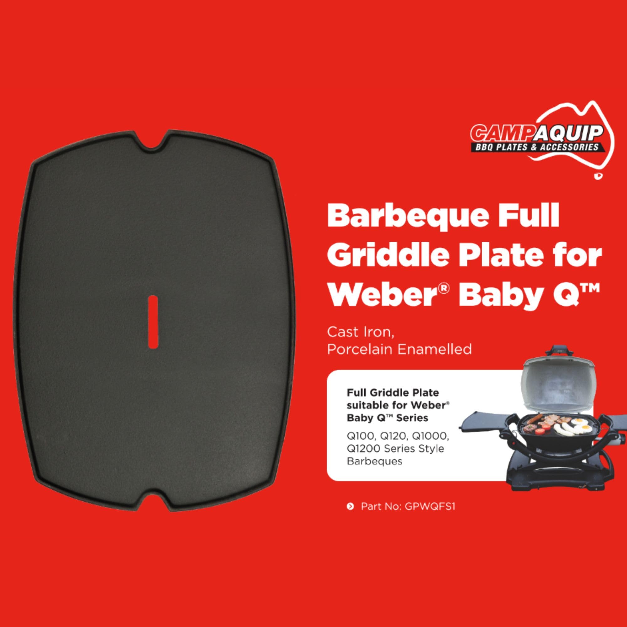Amazon.com: CAMPAQUIP Cast Iron Barbeque Full Griddle Plate for