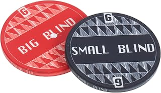 SUPVOX 2pcs Ceramic Poker Guard Round Dealer Button for Lightweight Poker Game Accessory for Blind Bets Big Blind Small