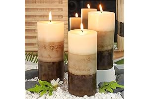 Vanilla Cupcake Scented Pillar Candles