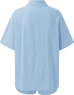 Conjuntos de mujer elegante para mujer, vacaciones, moda, informal, monocolor, pantalones cortos de verano, camisa, conjuntos de dos piezas, camisa, trajes delgados, terciopelo para mujer