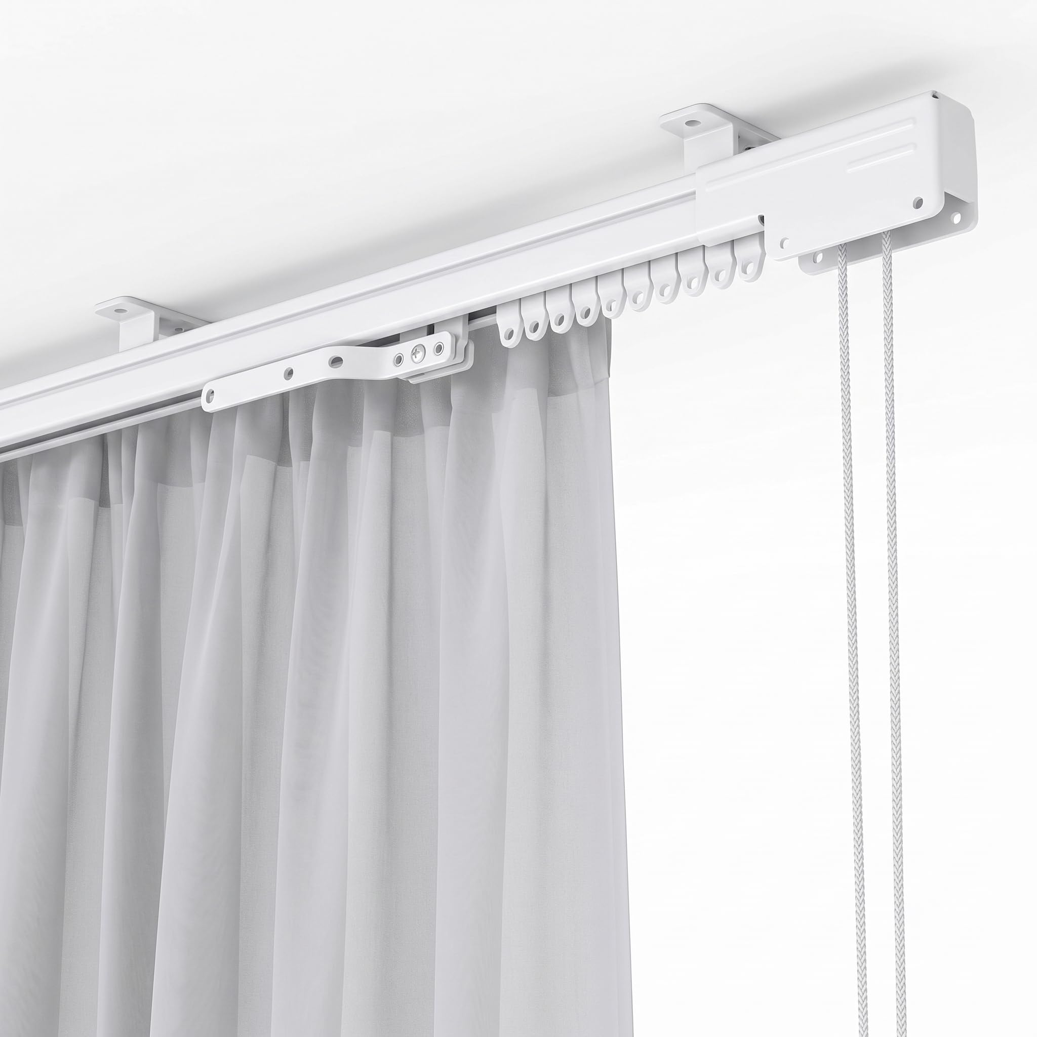 Binario per Tende a Soffitto | Binario Tenda Soffitto Scorrevole Estendibile | Sistema Scorrevole Fluido - Design Minimal - Struttura Robusta, Durevole - Ideale per Tende Interno - 160x300 | GALEONE