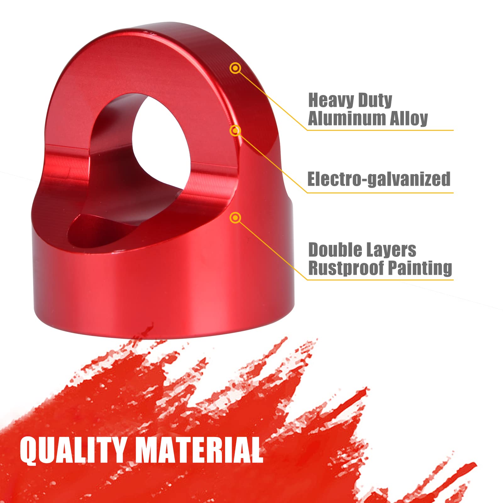 RZR Anclajes de gancho de remolque, accesorios de ganchos de remolque delanteros/traseros de aluminio para Polaris RZR Turbo XP 4 XP 1000 General RS1 2014-2020 (rojo)