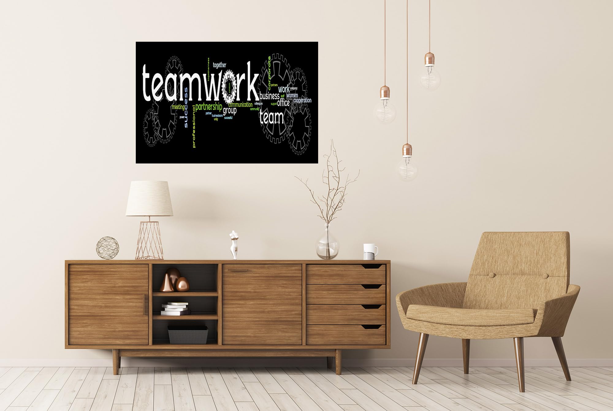 islandburner Prime Poster di lavoro di squadra, partnership, comunicazione, ufficio, gruppo, collaborazione, 130 x 90 cm
