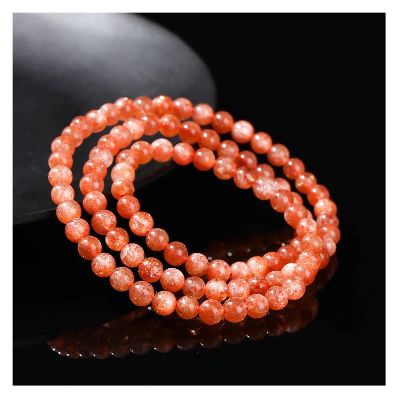 Braccialetto da donna con ciondolo multistrato dorato naturale, con pietre preziose, fatto a mano, elastico