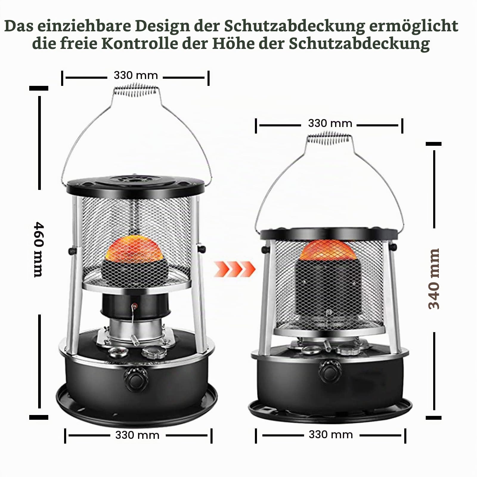 Petroleumofen für Innenräume,Petroleum Heizung Mobile Heizstrahler,Notheizung Ohne Strom, Für Indoor Outdoor Camping Zeltheizung Kochen
