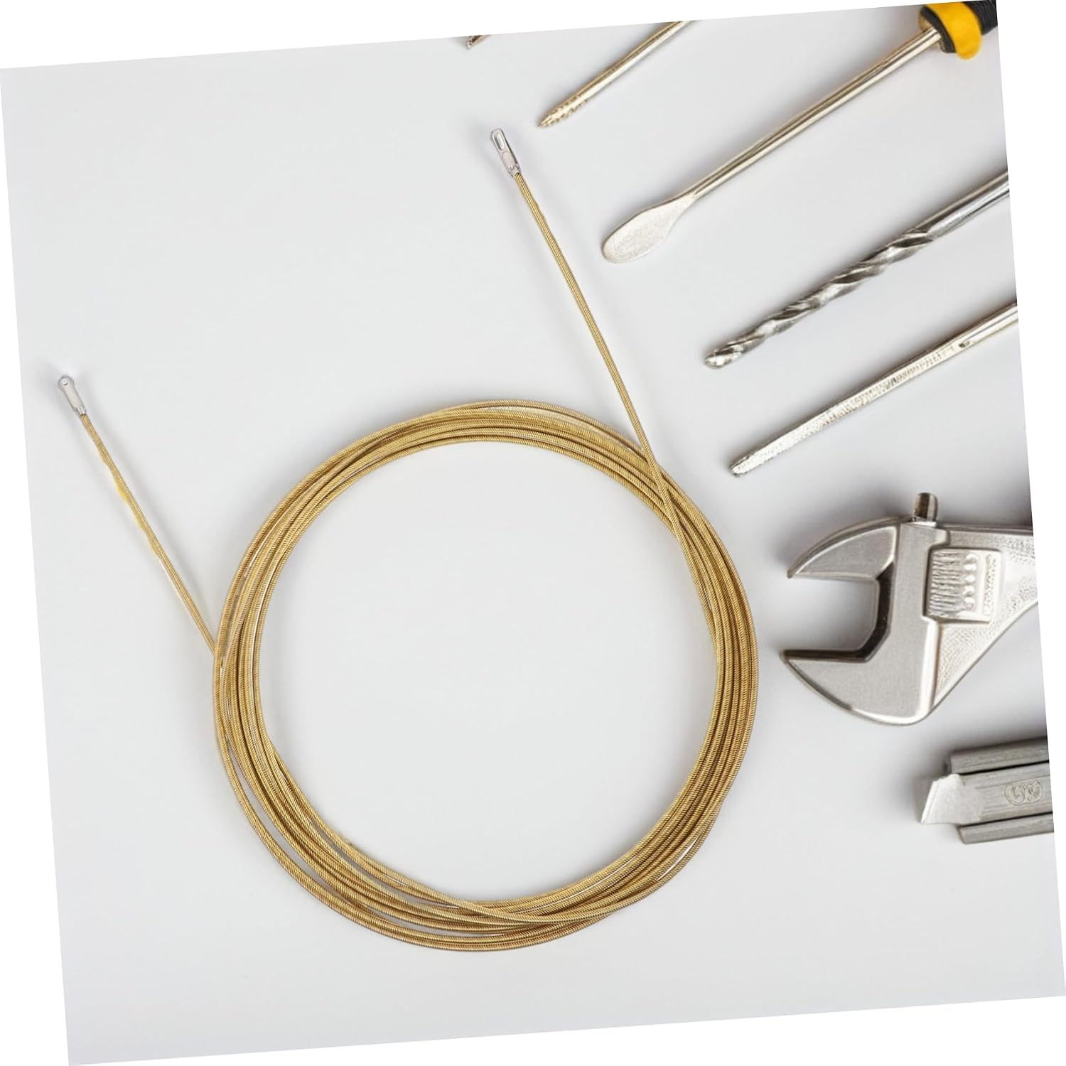 POPETPOP Spring Wire Puller Tool Set with Tensioner 10m Electrician Cable Threading Device for Efficient Wire Installation Suitable for Electrical Work