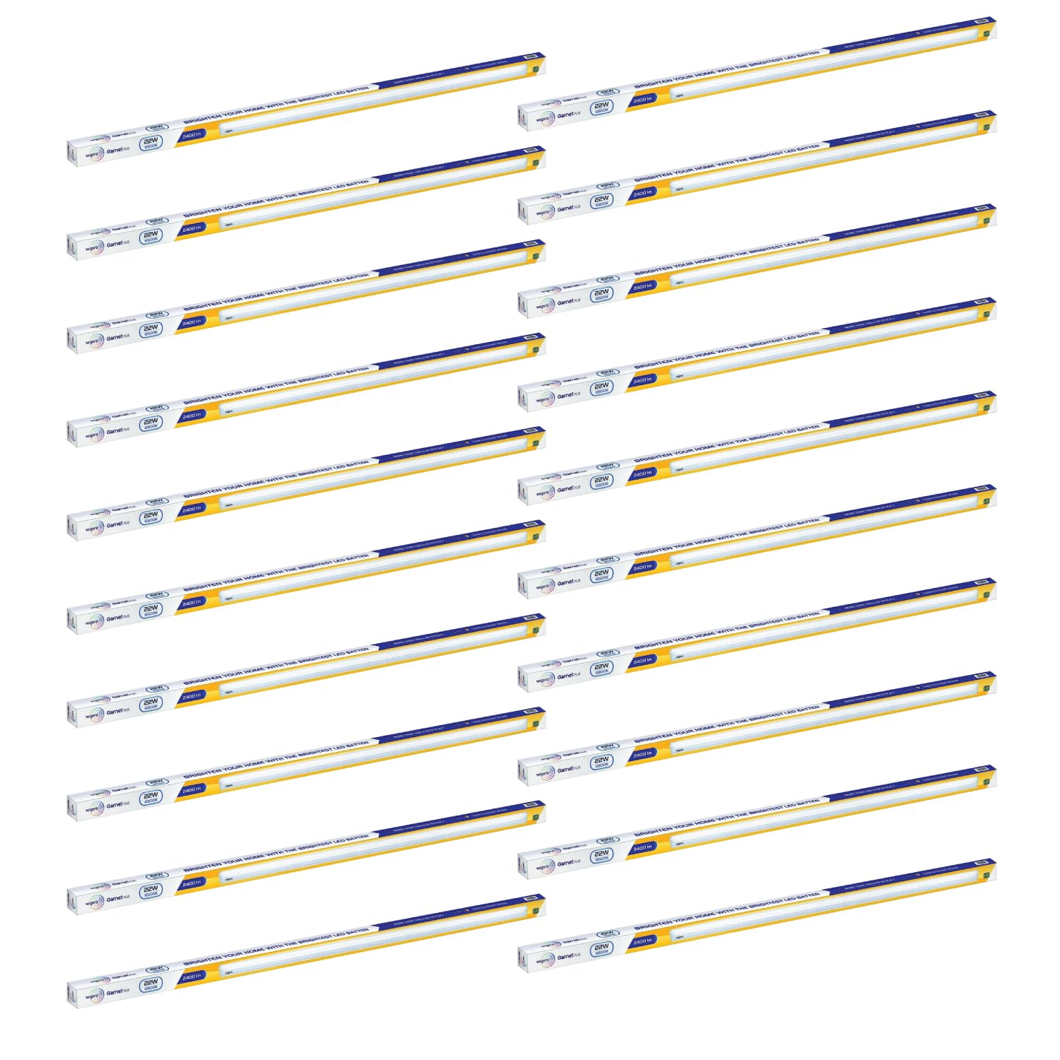 wipro Garnet 22W LED Batten for Living Room & Bedroom | Bright & Energy Efficient Tubelight for Home | Cool Day Light (6500K) with 2400 lumen|4Feet, Pack of 20 (B0CG69BPHT) Amazon Price History, Amazon Price Tracker
