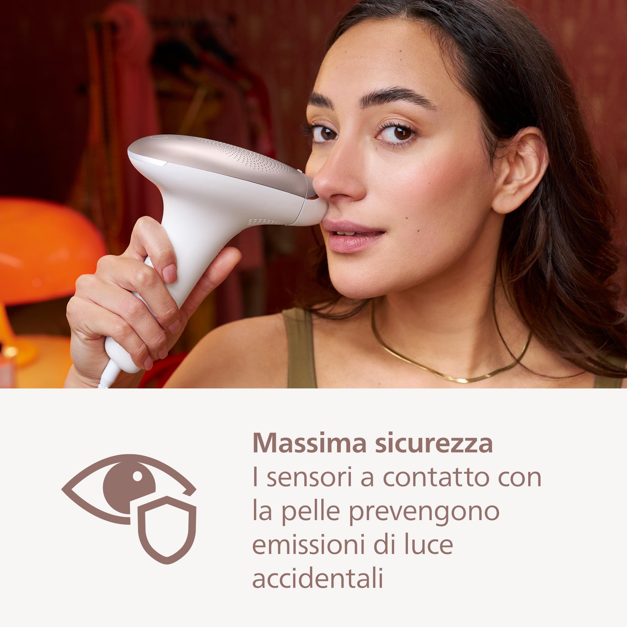 Philips Lumea 7000 Series, dispositivo di epilazione IPL, alternativa ai dispositivi di epilazione laser, con rifinitore a penna Satin Compact, 2 accessori per viso e corpo, modello BRI921/00
