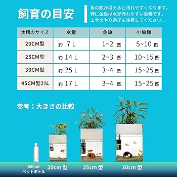 Amazon | せせらぎビオトープ 水替え不要【水槽セット】 25cm型